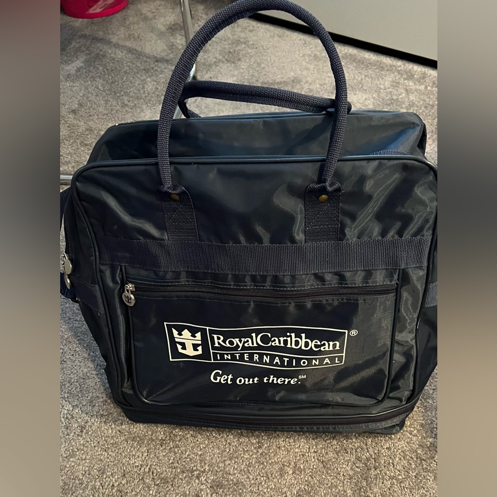 Royal Caribbean Cruises Luggage Bag Handles , Strap,Expandable With Wheels -Navy